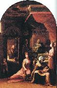 BECCAFUMI, Domenico Birth of the Virgin dfgf oil on canvas